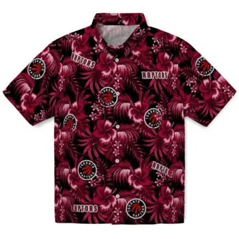 toronto raptors hibiscus exotic red hawaiian shirts best selling