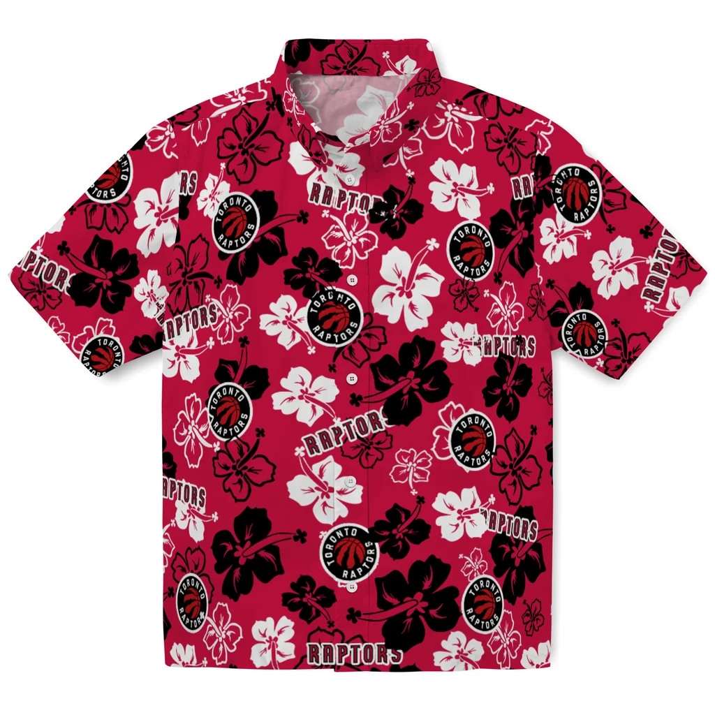 Toronto Raptors Hawaiian Shirt - Hibiscus Flower Design toronto raptors hibiscus bloom red hawaiian shirts best selling