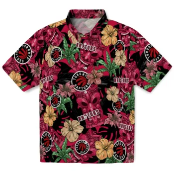 toronto raptors tiki jungle red hawaiian shirts best selling