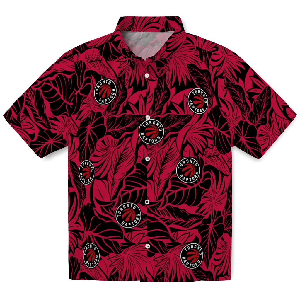 Toronto Raptors Hawaiian Shirt - Monstera Layer toronto raptors monstera layer red hawaiian shirts best selling