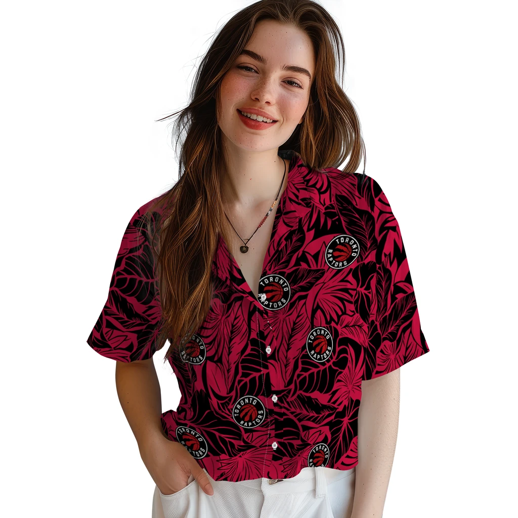 Toronto Raptors Hawaiian Shirt - Monstera Layer toronto raptors monstera layer red hawaiian shirts latest model