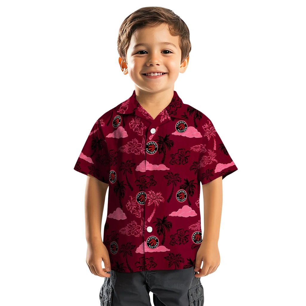 Toronto Raptors Hawaiian Shirt - Palm And Clouds toronto raptors palm and clouds red hawaiian shirts top rated
