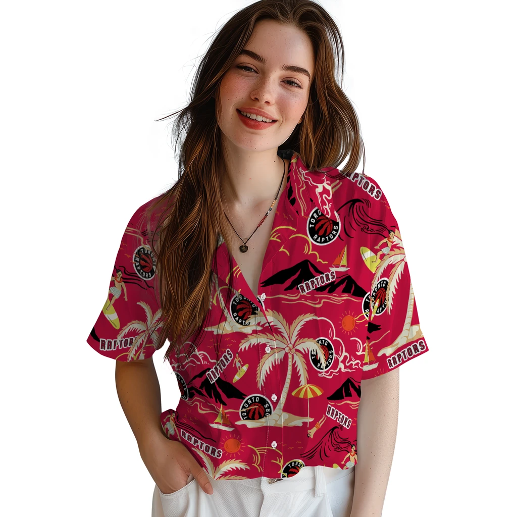 Toronto Raptors Hawaiian Shirt - Palm Tree Island toronto raptors palm tree island red hawaiian shirts latest model