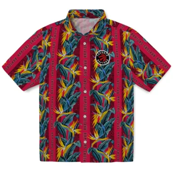 toronto raptors paradise vines red hawaiian shirts best selling