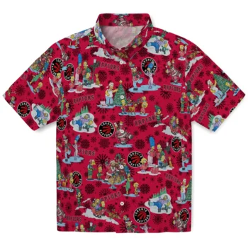 toronto raptors simpsons christmas red hawaiian shirts best selling