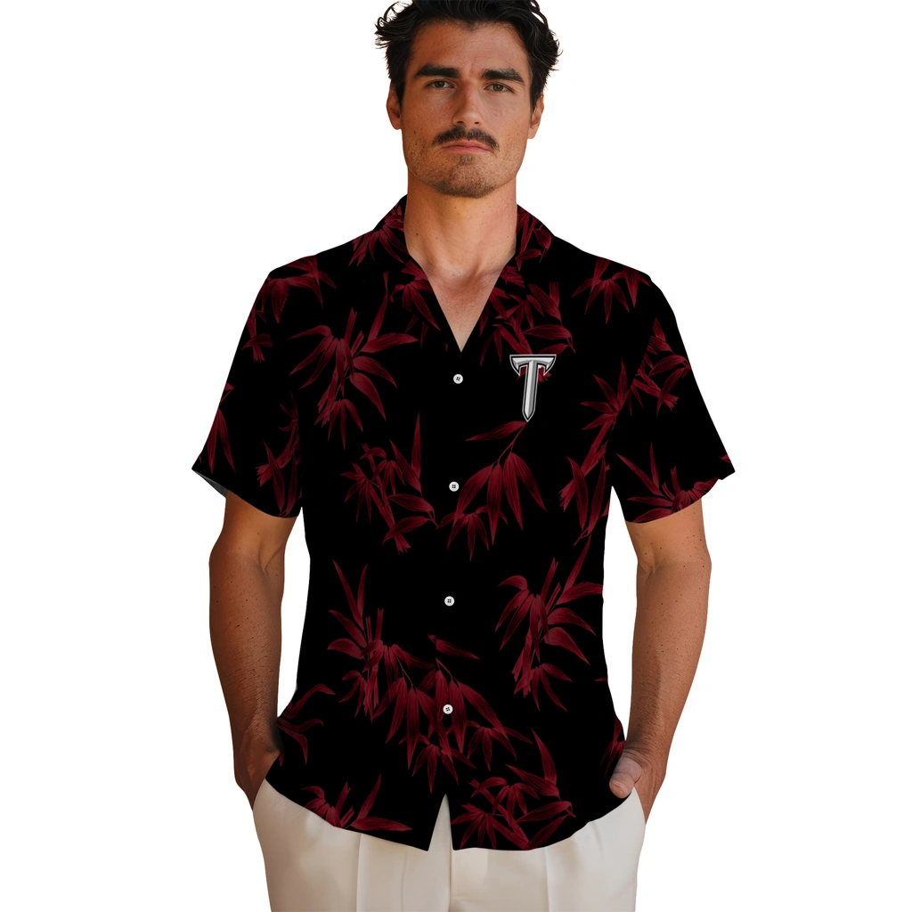 Troy Trojans Hawaiian Shirt - Bamboo Branches troy trojans bamboo branches red black hawaiian shirts fashion forward