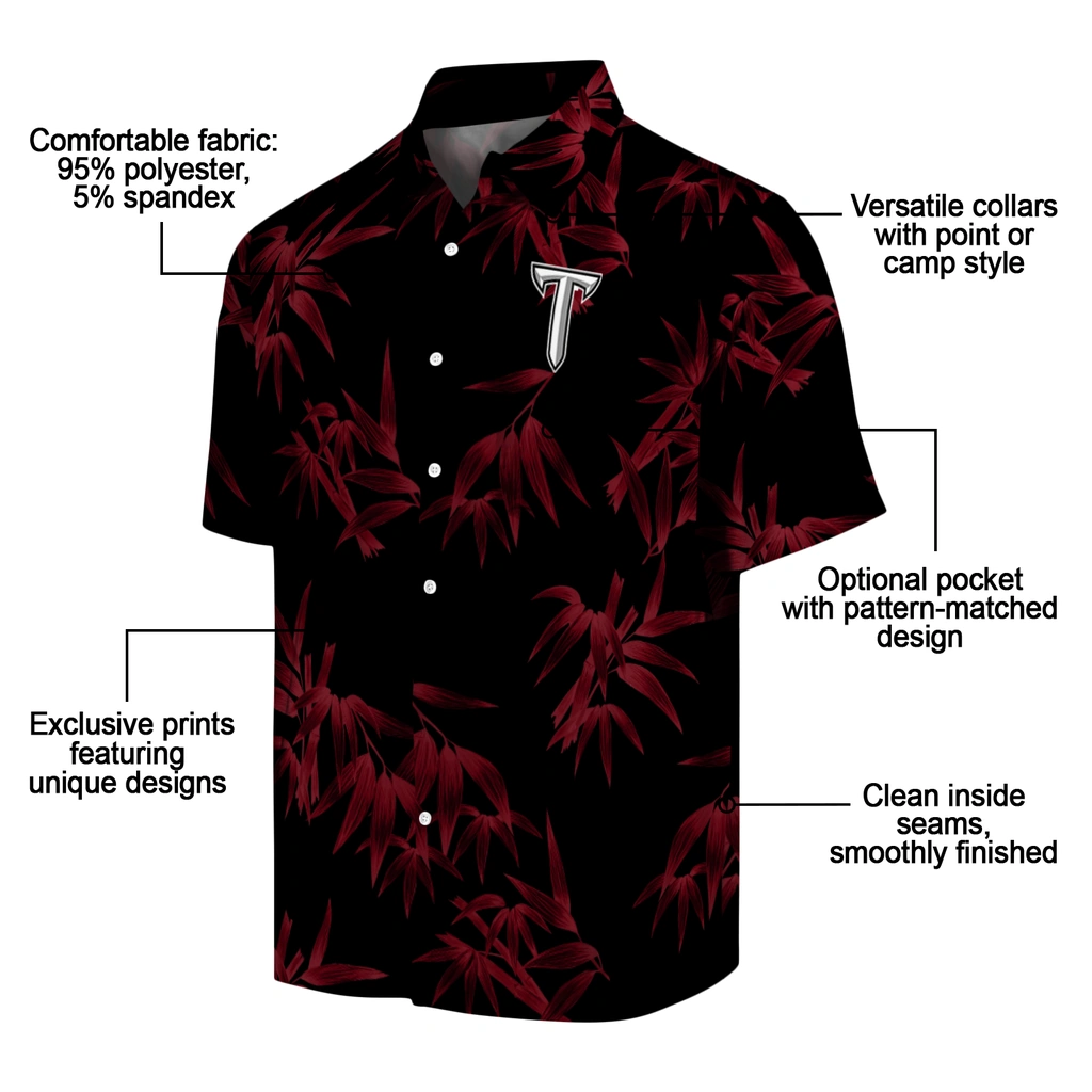 Troy Trojans Hawaiian Shirt - Bamboo Branches troy trojans bamboo branches red black hawaiian shirts new arrival