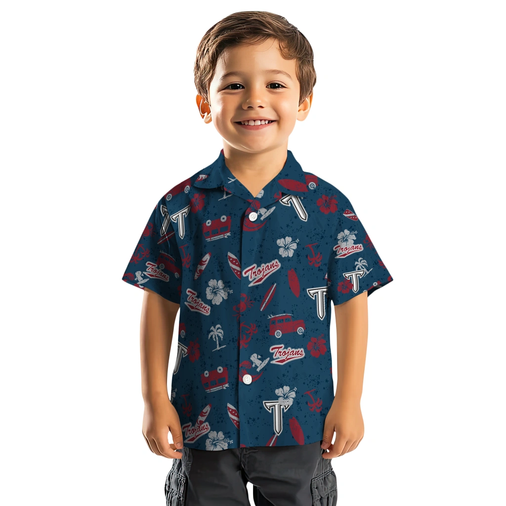 Troy Trojans Hawaiian Shirt - Beach Vibe troy trojans beach vibe navy hawaiian shirts top rated