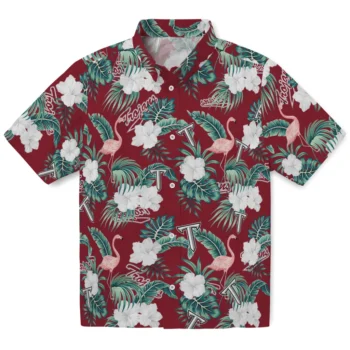 troy trojans flamingo palms red hawaiian shirts best selling