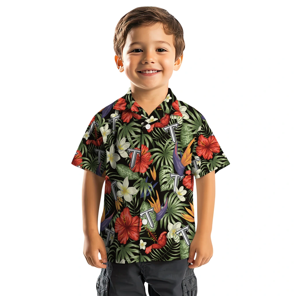 Troy Trojans Hawaiian Shirt - Hawaii Floral Hibiscus troy trojans hibiscus bird hawaiian shirts top rated