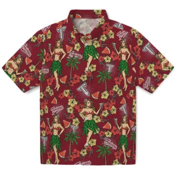 troy trojans hawaiian girls design red hawaiian shirts best selling
