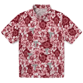 troy trojans hibiscus blooms red hawaiian shirts best selling