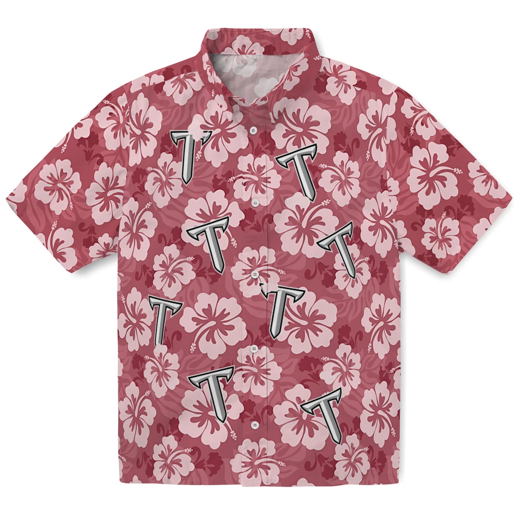 Troy Trojans Hawaiian Shirt - Hibiscus Cluster troy trojans hibiscus cluster red hawaiian shirts best selling