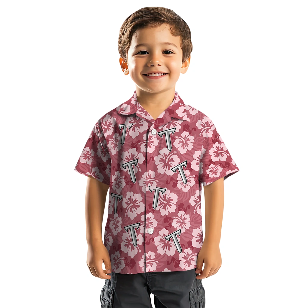 Troy Trojans Hawaiian Shirt - Hibiscus Cluster troy trojans hibiscus cluster red hawaiian shirts top rated