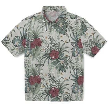 troy trojans hibiscus designs beige hawaiian shirts best selling