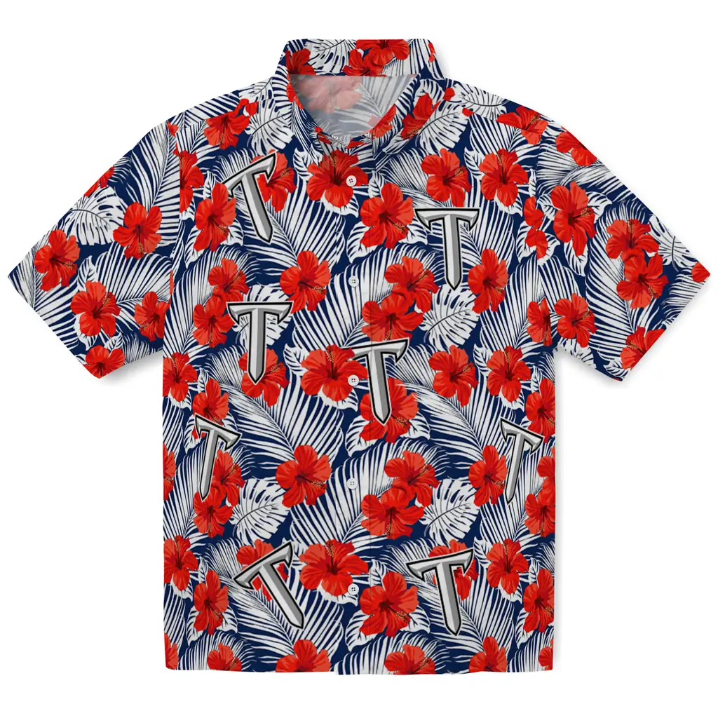Troy Trojans Hawaiian Shirt - Hibiscus Fiesta troy trojans hibiscus fiesta red royal blue hawaiian shirts best selling