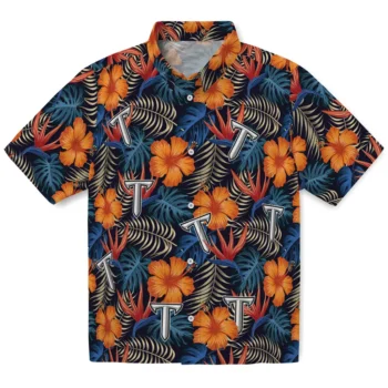 troy trojans hibiscus foliage hawaiian shirts best selling