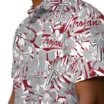 Troy Trojans Hawaiian Shirt – Hibiscus Overlay