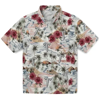 troy trojans hibiscus seaside white hawaiian shirts best selling
