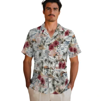 troy trojans hibiscus seaside white hawaiian shirts fashion forward