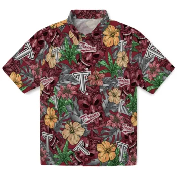 troy trojans tiki jungle red hawaiian shirts best selling