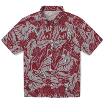 troy trojans monstera layer red hawaiian shirts best selling