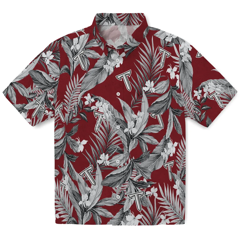 Troy Trojans Hawaiian Shirt - Palm Leaves troy trojans palm leaves red hawaiian shirts best selling