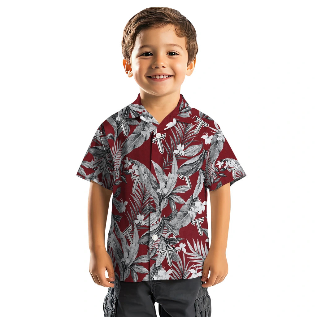 Troy Trojans Hawaiian Shirt - Palm Leaves troy trojans palm leaves red hawaiian shirts top rated