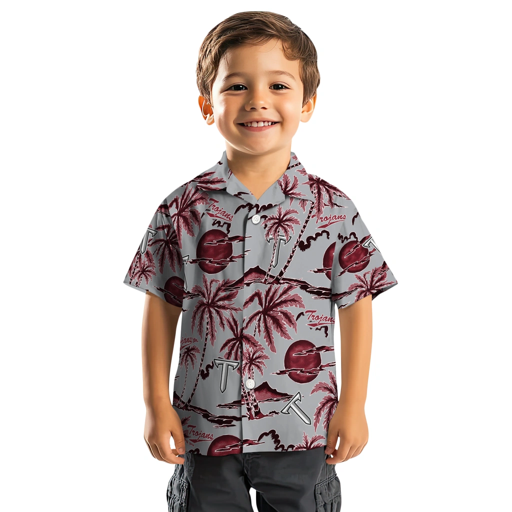 Troy Trojans Hawaiian Shirt - Palm Sunset troy trojans palm sunset hawaiian shirts top rated