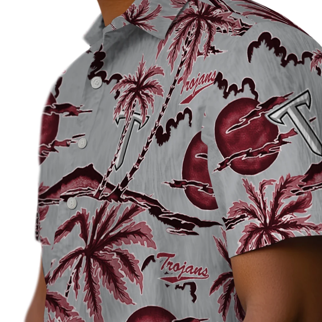 Troy Trojans Hawaiian Shirt - Palm Sunset troy trojans palm sunset hawaiian shirts trendy