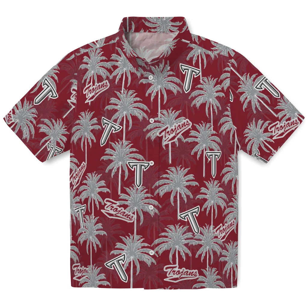 Troy Trojans Hawaiian Shirt - Palm Tree Motif troy trojans palm grove red hawaiian shirts best selling