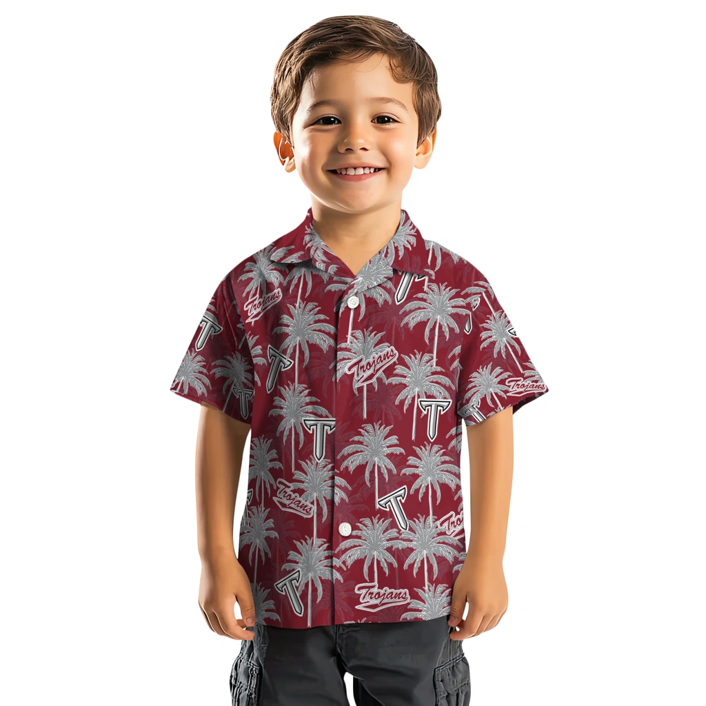 Troy Trojans Hawaiian Shirt - Palm Tree Motif troy trojans palm grove red hawaiian shirts top rated
