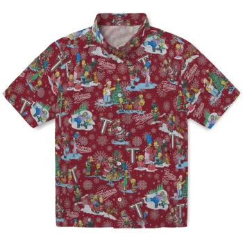 troy trojans simpsons christmas red hawaiian shirts best selling