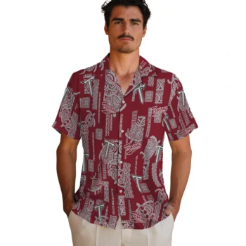 troy trojans turtle lines red hawaiian shirts fashion forward