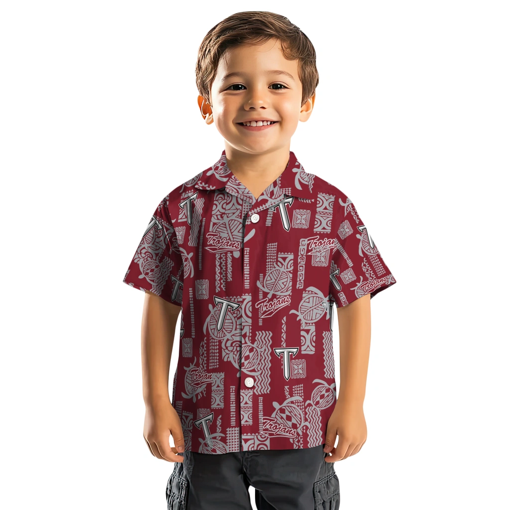 Troy Trojans Hawaiian Shirt - Turtle Lines troy trojans turtle lines red hawaiian shirts top rated