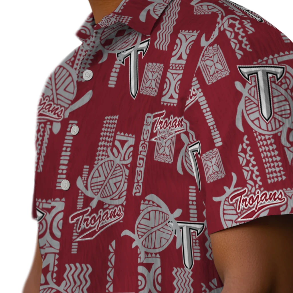 Troy Trojans Hawaiian Shirt - Turtle Lines troy trojans turtle lines red hawaiian shirts trendy