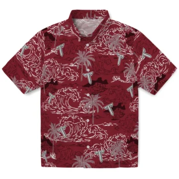 troy trojans wave palm red hawaiian shirts best selling