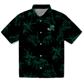 tulane green wave bamboo branches green black hawaiian shirts best selling