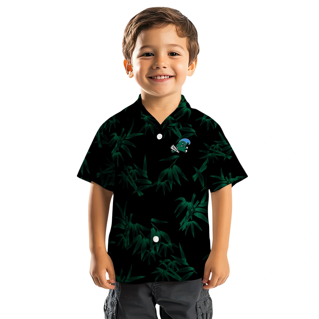 Tulane Green Wave Hawaiian Shirt - Bamboo Branches tulane green wave bamboo branches green black hawaiian shirts top rated