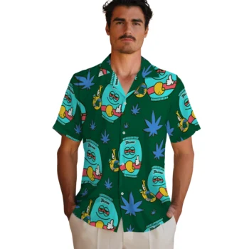 tulane green wave bong smile green hawaiian shirts fashion forward