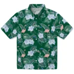 Tulane Green Wave Hawaiian Shirt – Flamingo and Hibiscus