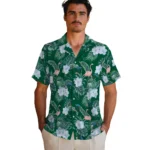 Tulane Green Wave Hawaiian Shirt – Flamingo and Hibiscus