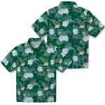 Tulane Green Wave Hawaiian Shirt – Flamingo and Hibiscus
