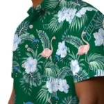 Tulane Green Wave Hawaiian Shirt – Flamingo and Hibiscus