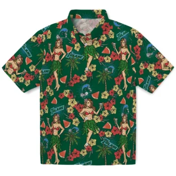 tulane green wave hawaiian girls design green hawaiian shirts best selling