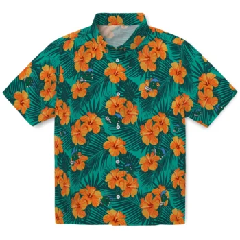 tulane green wave hibiscus escape green hawaiian shirts best selling