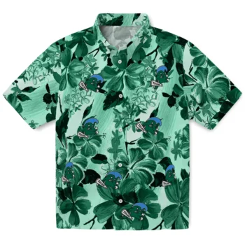 tulane green wave hibiscus arrangement green hawaiian shirts best selling