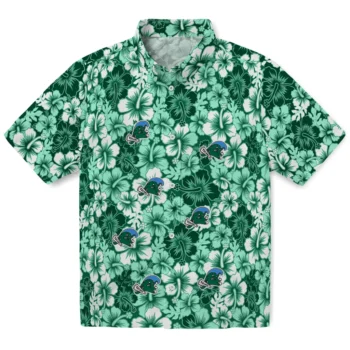 tulane green wave hibiscus blooms green hawaiian shirts best selling