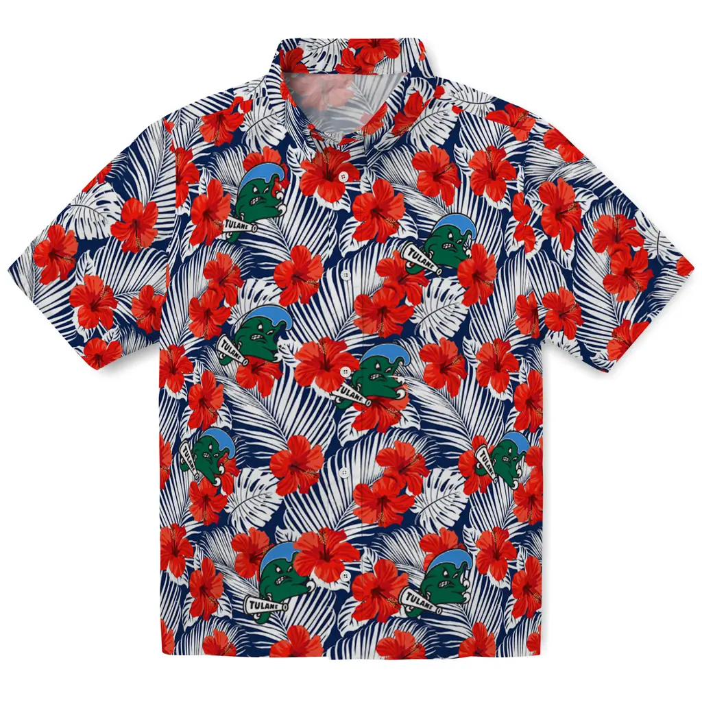 Tulane Green Wave Hawaiian Shirt - Hibiscus Fiesta tulane green wave hibiscus fiesta red royal blue hawaiian shirts best selling