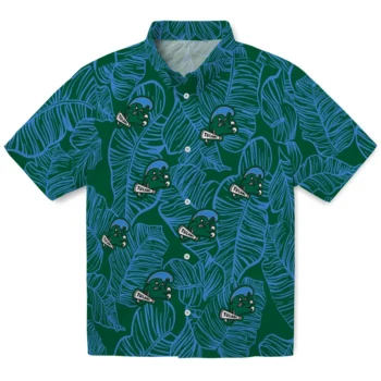 tulane green wave leaf outline green hawaiian shirts best selling